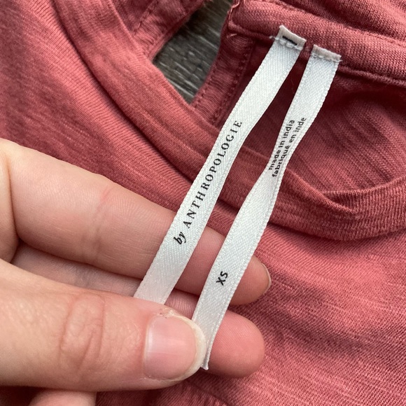 Anthropologie Babydoll Tank Top Coral Pink Size XS - Picture 4 of 4